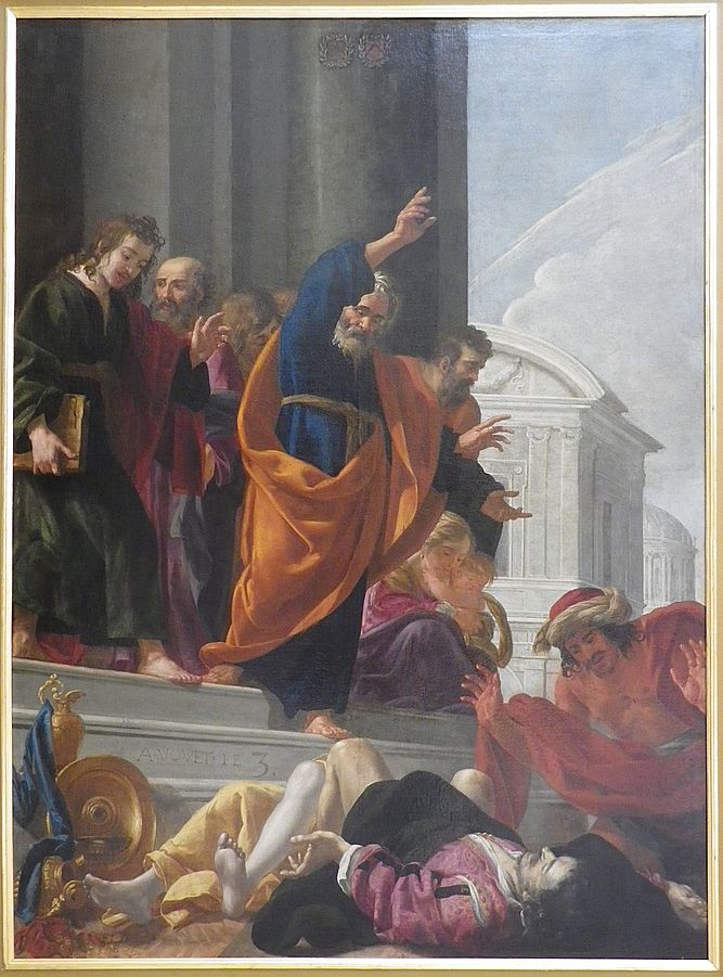 1632 Aubin_Vouet_-_La_mort_de_Saphire_et_d'ananie