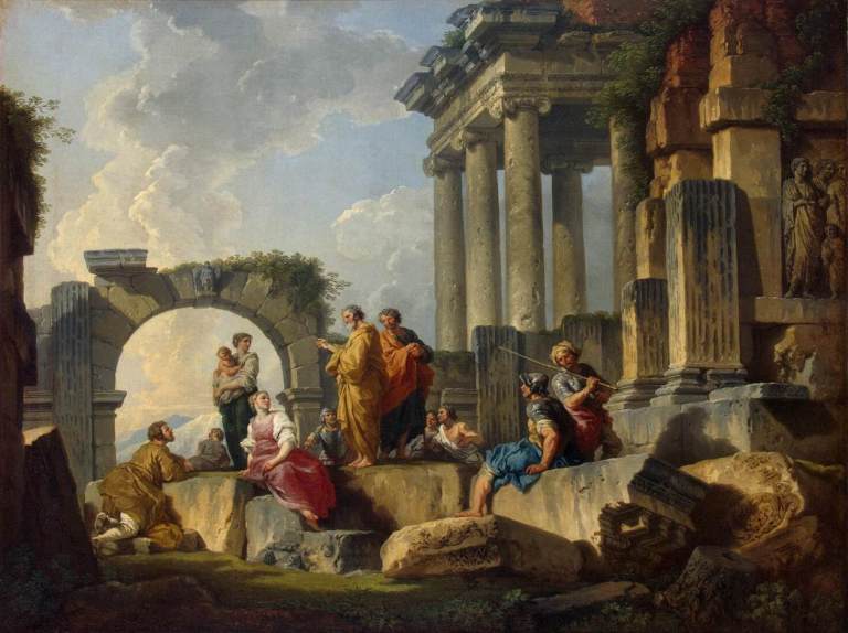 Giovanni_Paolo_Pannini_-_Apostle_Paul_Preaching_on_the_Ruins_-_WGA16977