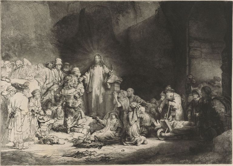 Rembrandt_-_The_Little_Children_Being_Brought_to_Jesus_(-The_100_Guilder_Print-)_-_WGA19060